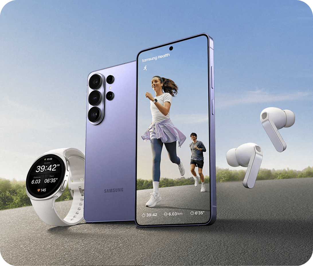 A view of the Samsung devices